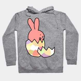 Cute Rose Bunny Rabbit Hatching from Egg Hoodie